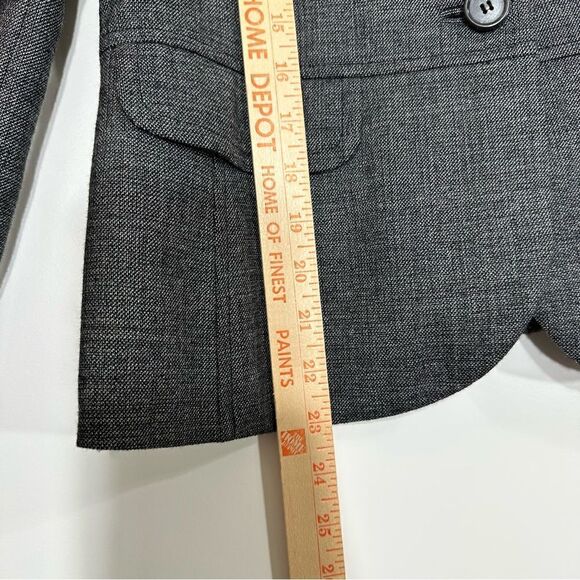 ANN TAYLOR WOOL BLEND 3 BUTTON LONG SLEEVE GRAY BLAZER 2 - Picture 6 of 11